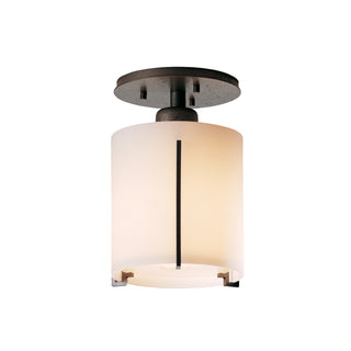 Exos Round Semi-Flush Natural Iron / Opal Glass (GG)