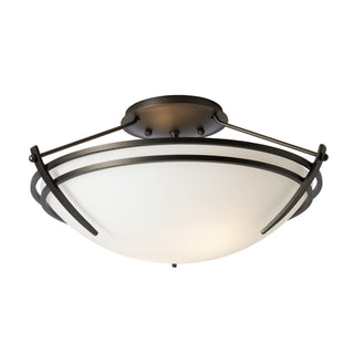 Presidio Tryne Small Semi-Flush Oil Rubbed Bronze / Opal Glass (GG)