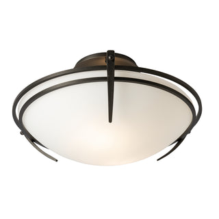 Presidio Tryne Small Semi-Flush Oil Rubbed Bronze / Opal Glass (GG)