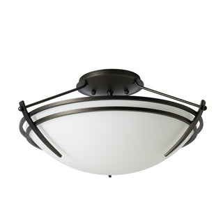 Presidio Tryne Small Semi-Flush Oil Rubbed Bronze / Opal Glass (GG)