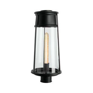 Cone Outdoor Post Lantern Light - Matte Black