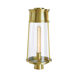 Cone Outdoor Post Lantern Light - Satin Brass