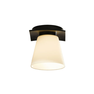 Wren Flush Mount Dark Smoke / Opal Glass (GG)