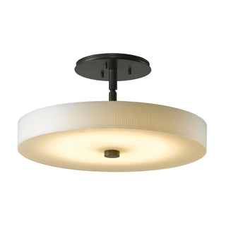 Disq LED Semi-Flush Dark Smoke / Spun Frost (SH)