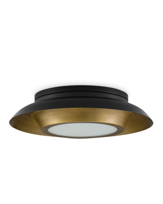 Metaphor Black & Brass Flush Mount