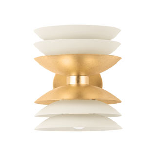 ONEIDA Wall Sconce with VINTAGE GOLD LEAF/SOFT SAND Finish