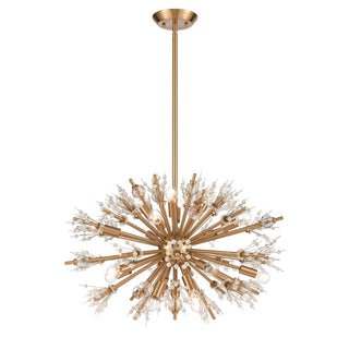 Starburst 26'' Wide 19-Light Chandeliers - Satin Brass