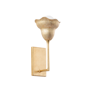 ALORA Wall Sconce with Vintage Gold Leaf/Gilded Ivory Finish