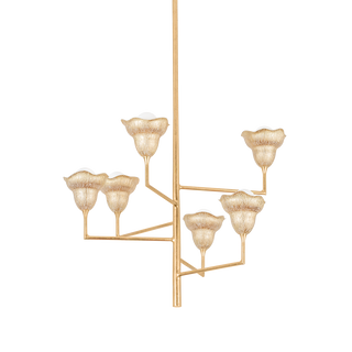 ALORA Chandelier with Vintage Gold Leaf/Gilded Ivory Finish