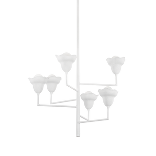ALORA Chandelier with White Plaster Finish