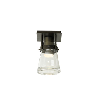 Erlenmeyer 1 Light Semi-Flush Dark Smoke / Clear Glass (ZM)