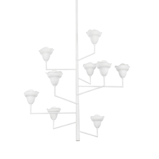 ALORA Chandelier with White Plaster Finish