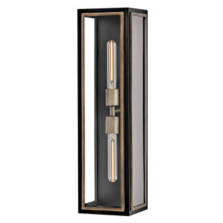 Shaw Large Wall Mount Lantern In Black Finish