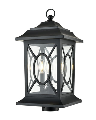 Allbert 3-Light Outdoor Post Lantern Powder Coated Black