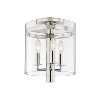 Baxter Semi Flush Polished Nickel