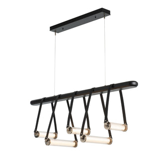 York Linear 5-Light LED Pendant Black / Large (24+ inches)