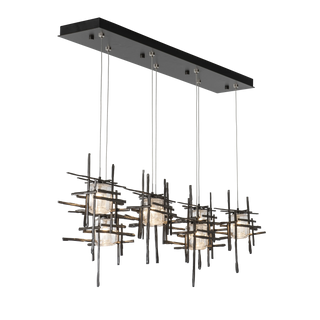 Tura 7-Light Seeded Glass Rectangular Pendant