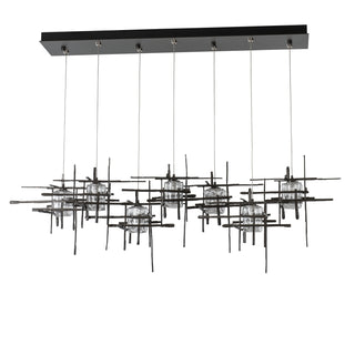 Tura 7-Light Seeded Glass Pendant Dark Smoke / Seeded Clear Glass (II) / STANDARD