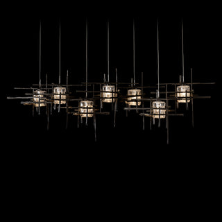 Tura 7-Light Seeded Glass Pendant Dark Smoke / Seeded Clear Glass (II) / STANDARD