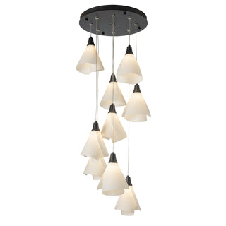 Mobius 9-Light Pendant Black / Spun Frost (SH) / STANDARD