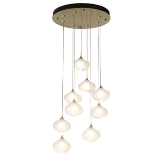 Ume 9-Light Pendant Modern Brass / Frosted Glass (FD) / STANDARD