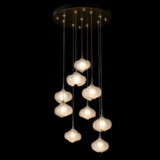 Ume 9-Light Pendant Modern Brass / Frosted Glass (FD) / STANDARD