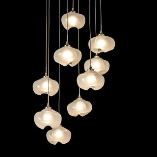 Ume 9-Light Pendant Modern Brass / Frosted Glass (FD) / STANDARD