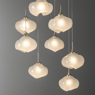 Ume 9-Light Pendant Modern Brass / Frosted Glass (FD) / STANDARD