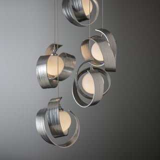 Riza 5-Light Pendant Sterling / Opal Glass (GG) / STANDARD