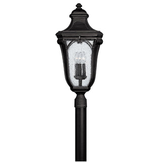 Trafalgar Large Post Mount Lantern in Museum Black