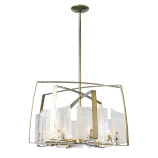 Arc 8-Light Pendant Modern Brass / White Swirl Glass (YR) / MULTIPLE