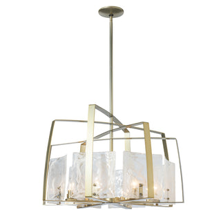 Arc 8-Light Pendant Modern Brass / White Swirl Glass (YR) / MULTIPLE