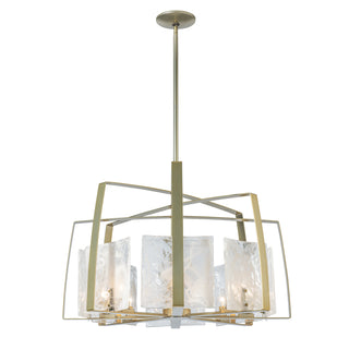 Arc 8-Light Pendant Modern Brass / White Swirl Glass (YR) / MULTIPLE