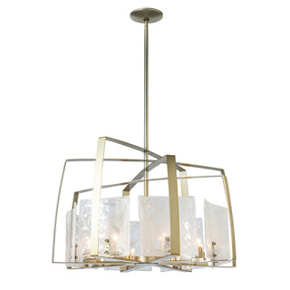 Arc 8-Light Pendant Modern Brass / White Swirl Glass (YR) / MULTIPLE