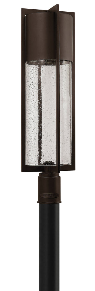 Shelter Large Post Mount Lantern in Buckeye Bronze