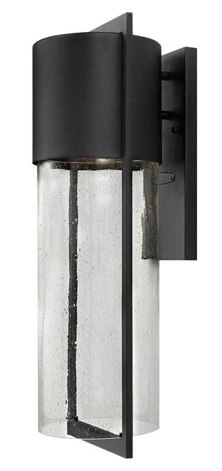 Shelter Large Wall Mount Lantern In Black Finish