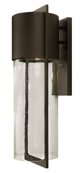 Shelter Large Wall Mount Lantern In Dark Bronze Finish