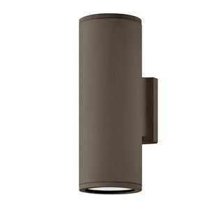 Silo Small Up/Down Wall Mount Lantern In Dark Bronze Finish