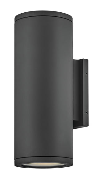 Silo Medium Wall Mount Lantern In Black Finish