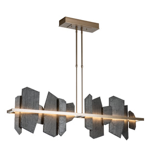 Ardesia Linear LED Pendant Soft Gold / Slate / STANDARD