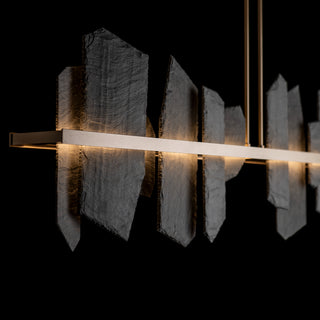 Ardesia Linear LED Pendant Soft Gold / Slate / STANDARD