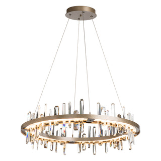 Solitude Circular LED Pendant Soft Gold / Crystal / STANDARD