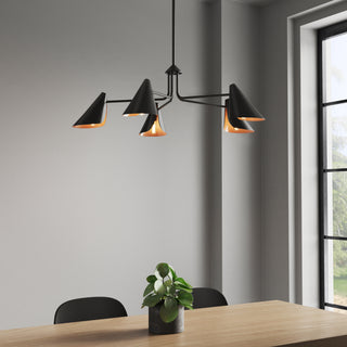 Warhol 5-Light Chandelier Ceiling Light Matte Black