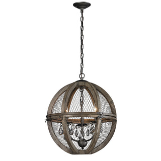 Renaissance Invention 18'' Wide Pendant - Weathered Zinc