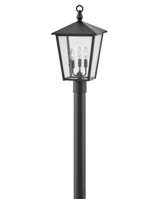 Huntersfield Medium Post Top or Pier Mount Lantern In Black Finish