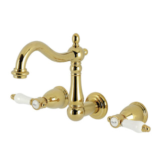 Bel-Air Wall-Mount Bathroom Faucet in Polished Brass
