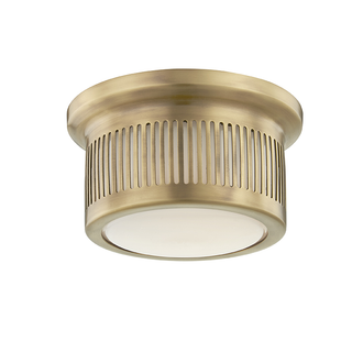 Bangor Flush Mount Aged Brass