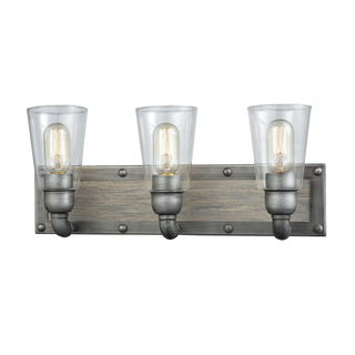 Platform 20'' Wide 3-Light Vanity Light - Weathered Zinc