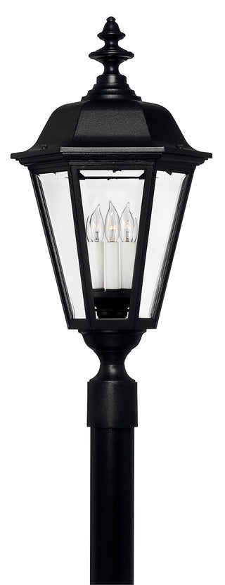 Manor House Large Post Top or Pier Mount Lantern In Black Finish