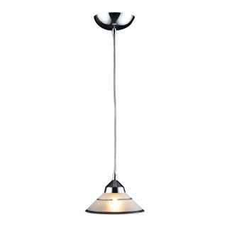 Refraction 7'' Wide 1-Light Pendant - Polished Chrome with White Glass